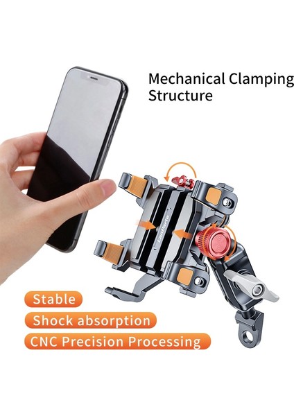 Profesyonel Alüminyum Alaşım Motosiklet & Bisiklet Uyumlu Telefon Tutucu – Ayarlanabilir Kilit Mekanizmalı, Su ve Darbe Dayanıklı, Çift Kilitleme Sistemi, Dikiz Ayna Montajlı Lanparte TX02-Z fiyatları