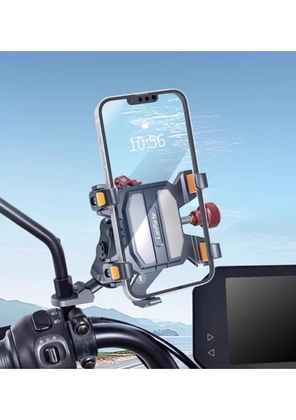 Profesyonel Alüminyum Alaşım Motosiklet & Bisiklet Uyumlu Telefon Tutucu – Ayarlanabilir Kilit Mekanizmalı, Su ve Darbe Dayanıklı, Çift Kilitleme Sistemi, Dikiz Ayna Montajlı Lanparte TX02-Z fırsatları