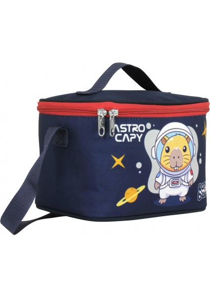 Erkek Çocuk Isı Yalıtımlı Astronot Beslenme Çantası - Lacivert - Kırmızı - 5228