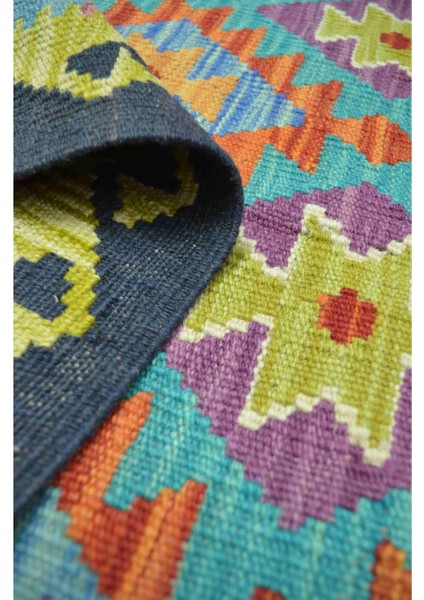 Yün Iplikten El Dokuma Afgan Kilim 82X124 cm (1.02 M²)