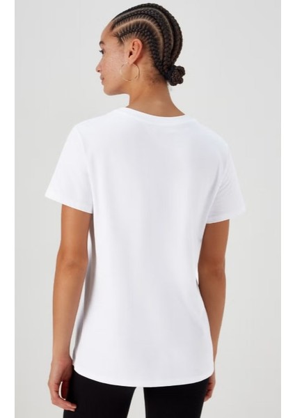 Kadın %100 Pamuk Beyaz Florida Baskılı T-Shirt 2731 fiyatları