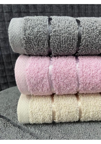 Line 3’lü El ve Yüz Havlu Seti – 50X90 cm %100 Pamuk, Yumuşak Dokulu,çizgili Desenli indirimleri