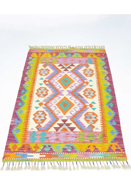 Yün Iplikten El Dokuma Afgan Kilim 81X122 cm (1 M²) fiyatları