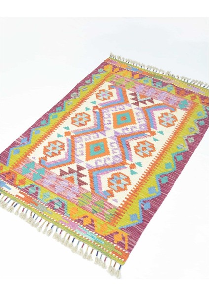 Yün Iplikten El Dokuma Afgan Kilim 81X122 cm (1 M²) modelleri
