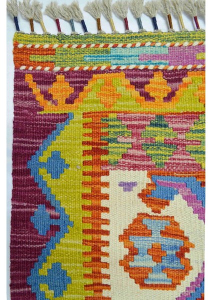 Yün Iplikten El Dokuma Afgan Kilim 81X122 cm (1 M²) fırsatları