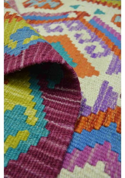 Yün Iplikten El Dokuma Afgan Kilim 81X122 cm (1 M²)