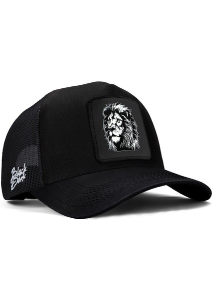 Aslan Logolu Siyah Trucker Şapka