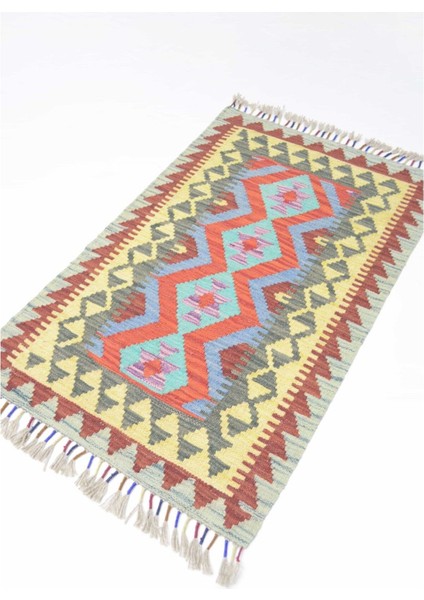 Yün Iplikten El Dokuma Afgan Kilim 60X95 cm (0.57 M²) modelleri