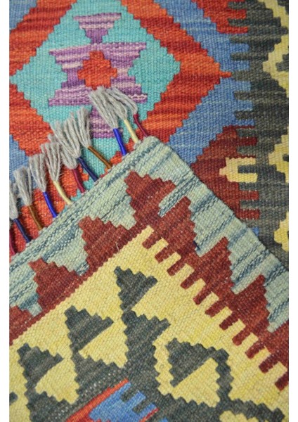 Yün Iplikten El Dokuma Afgan Kilim 60X95 cm (0.57 M²) indirimleri