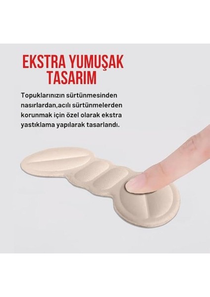 2 Çift 3 mm Ayakkabı Topuk Vurma ve Ayakkabı Daraltma Pedi ( Siyah+ Krem Renk) Topuk Pedi modelleri