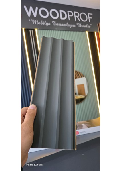 Woodprof Duvar Lambri Profili 18140 Soft Antrasit 6lı