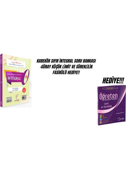 Karekök Sıfır Integral Soru Bankası-Güray Küçük Limit ve Süreklilik Fasikül Hediyeli!!