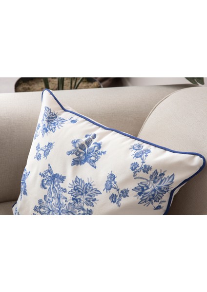 Elysian Premium Seri Mavi Özel Tasarım Kırlent Kılıfı, Dekoratif 43X43 indirimleri