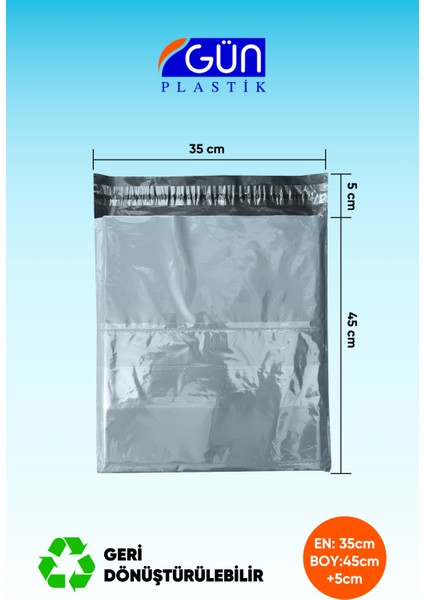 Cepli Kargo Poşeti 35 x 45 + 5 cm (100 Adet)