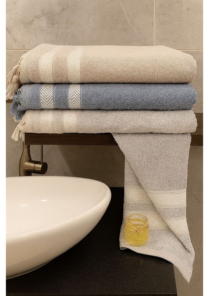 Lora 3’lü Banyo Havlusu Seti – 3 Adet 100X150 Cm, %100 Pamuk, Yumuşak Dokulu, Saçaklı Havlu fiyatları
