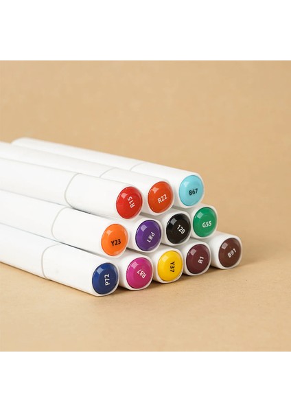 12 Parça Çift Taraflı Marker Boya Kalemi