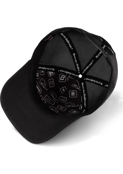 V2 Trucker Censored - 2 Kod Logolu Unisex Siyah Şapka (Cap) modelleri