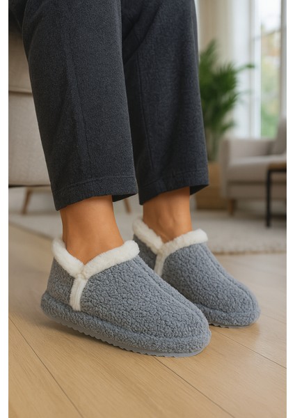 Kadın Panduf Ev Botu Ev Ayakkabısı Kalın Hafif Taban