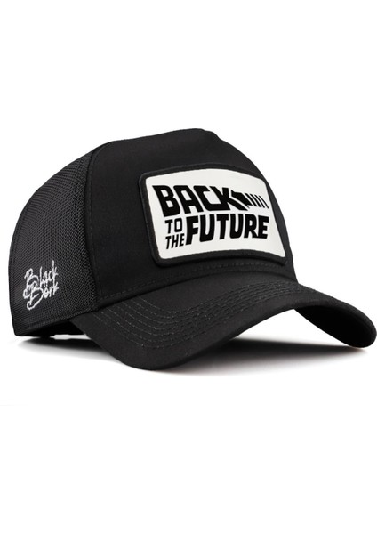 V2 Trucker Back To Future - 1 Kod Logolu Unisex Siyah Şapka (Cap)