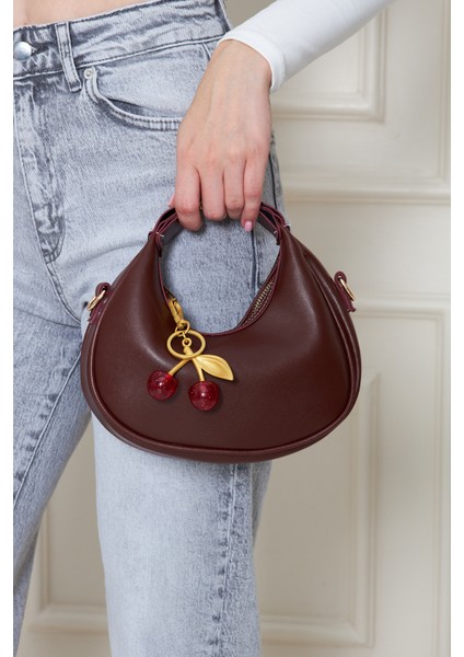 Noa Bordo Mini Çapraz Askılı Charm Hediyeli Kadın El, Kol ve Omuz Çantası fiyatları