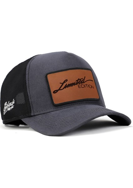 V2 Trucker Limited Edition - 5 Kod Logolu Unisex Antrasit-Siyah Şapka