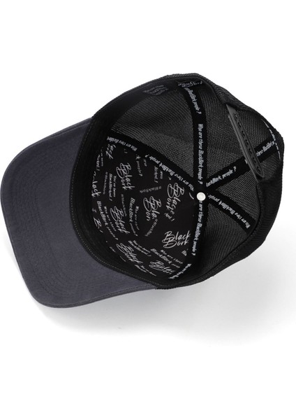 V2 Trucker Limited Edition - 5 Kod Logolu Unisex Antrasit-Siyah Şapka modelleri