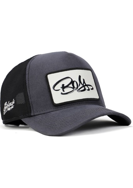 V2 Trucker Boss - 1bs Kod Logolu Unisex Antrasit-Siyah Şapka