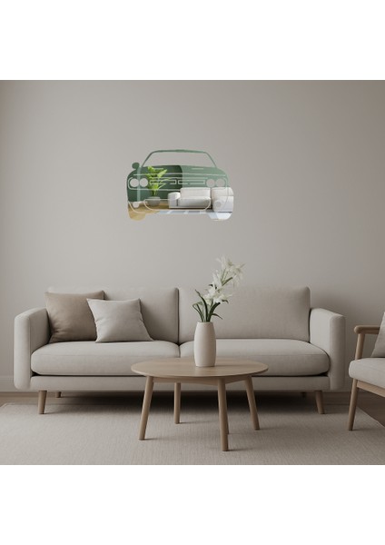 Klasik Muscle Car Dekoratif Aynalı Tablo - PHN8063-7130