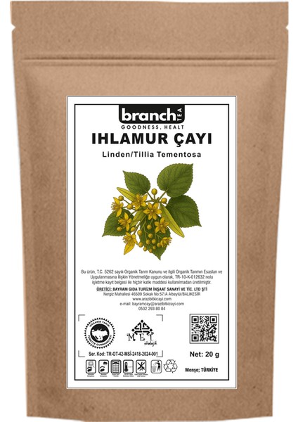 Organik Doypack Yapraklı Ihlamur Çayı