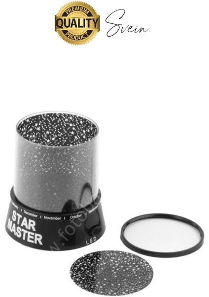 Premium Işık Yansıtmalı Yıldız Projeksiyon Gece Lambası Masa Üstü Pilli ve USB Tavan Duvar Ambiyans