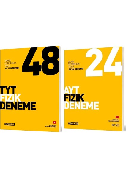 Hız Yayınları Tyt Fizik + Ayt Fizik Deneme Seti 2 Kitap