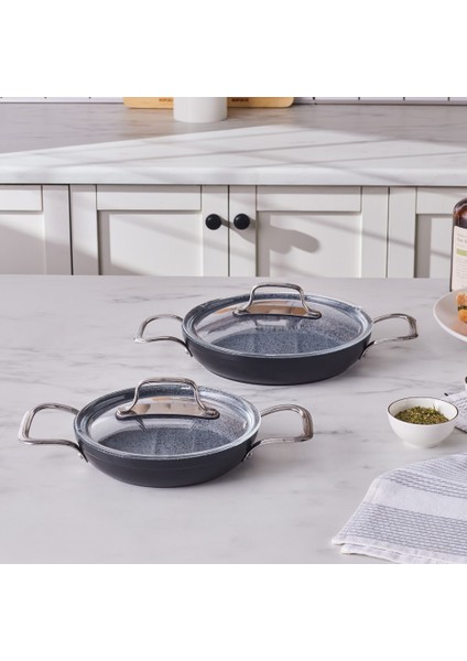 Biogranit Monet 4 Parça Sahan Set Siyah