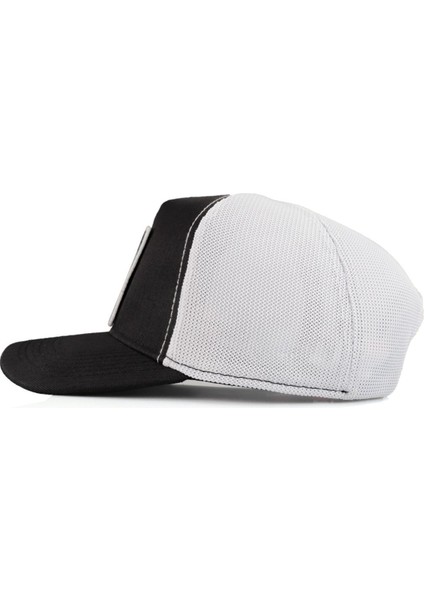 V2 Trucker Black - 2 Kod Logolu Unisex Siyah-Beyaz Cordura Kumaş Şapka (Cap) indirimleri
