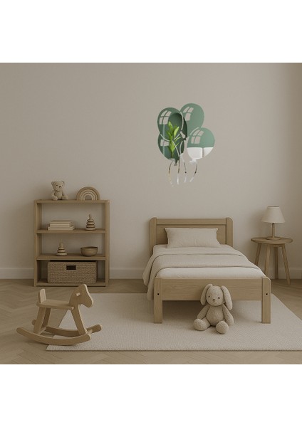 Balon Kutlaması Temalı Dekoratif Aynalı Tablo - PHN3499-5456 fırsatları