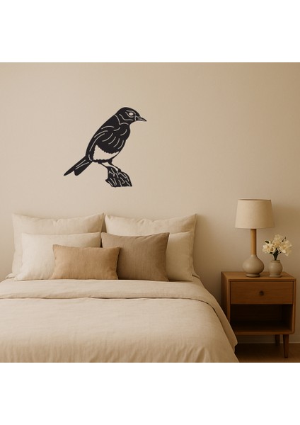 Kuş ve Çiçek Dekoratif Tablo - Renkli Bahar - PHN5935-6364