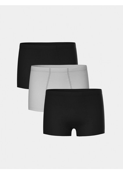 Lcw Kids Siyah Basic Erkek Çocuk Boxer 3'lü