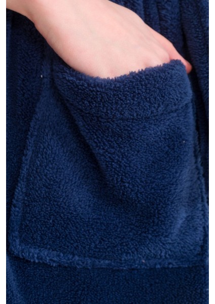 Welsoft Kapüşonlu Peluş Kadın Sabahlık