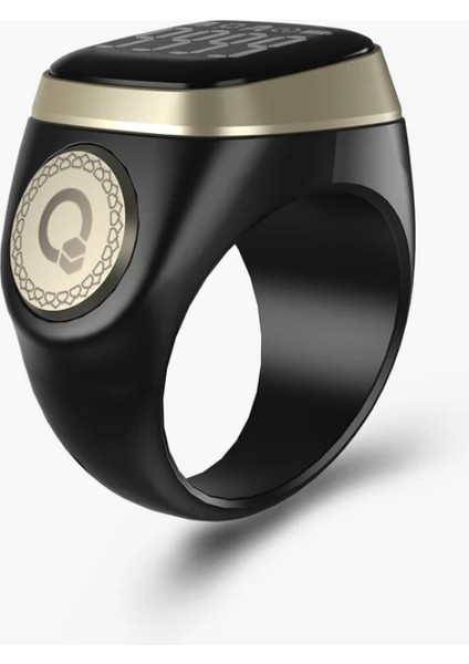 Akıllı Zikir Yüzüğü Tesbih Yeni Nesil Siyah 20MM