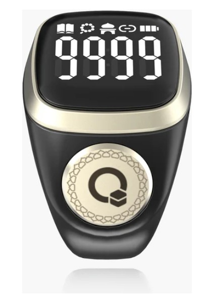 Akıllı Zikir Yüzüğü Tesbih Yeni Nesil Siyah 20MM fiyatları