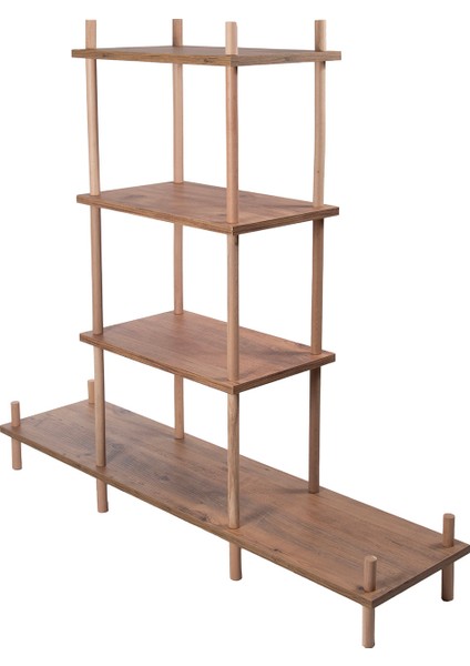 YPR Wood Doğal Çam- Ahşap- Çok Katlı Raf – Kitaplık, Çiçeklik, Kolay Kurulum- Konsol Çok Amaçlı 30X50X120 modelleri