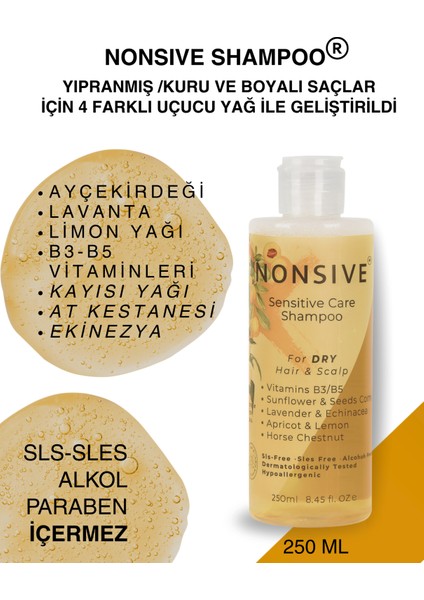 Shampoo Type2 Kuru Saçlar için Onarıcı-Bakım Şampuanı /Tuzsuz-Sülfatsız Şampuan (aromaterapik uçucu yağ içeriği) fiyatları