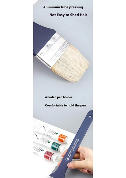 3 Adet Marley Profesyonel Uzun Kıl Fırça Seti｜akrilik Duvar Fırçası Tahta Fırçası (Yurt Dışından) fırsatları