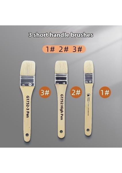 3 Adet Marley Profesyonel Uzun Kıl Fırça Seti｜akrilik Duvar Fırçası Tahta Fırçası (Yurt Dışından)