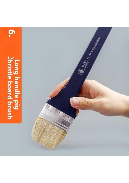 1 Adet Marley Profesyonel Uzun Kıl Fırça Seti｜akrilik Duvar Fırçası Tahta Fırçası (Yurt Dışından)