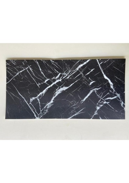 60-30 cm Siyah Mermer Desen Yapışkanlı Zemin Yer Duvar Döşeme Panel