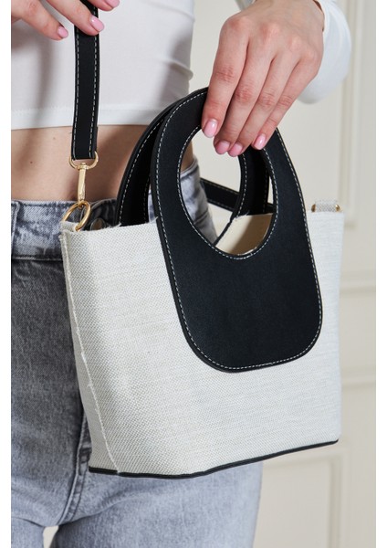 Almaria Siyah Kanvas Yavrulu Kadın El, Kol ve Omuz Çantası fırsatları