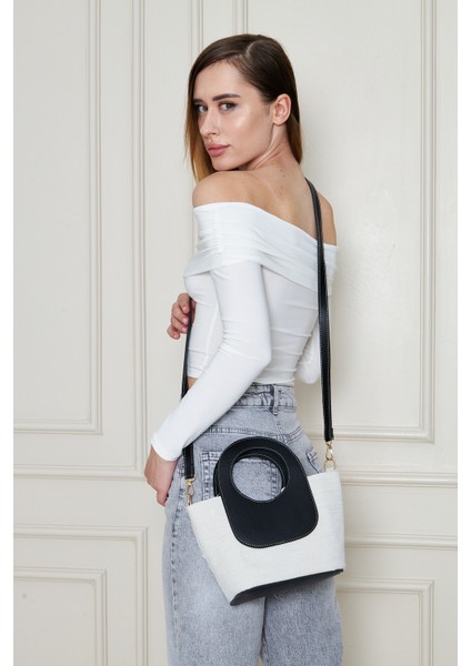 Almaria Siyah Kanvas Yavrulu Kadın El, Kol ve Omuz Çantası indirimleri