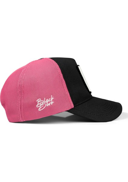 V1 Trucker Panda - 7bs Kod Logolu Unisex Siyah-Pembe Şapka fiyatları