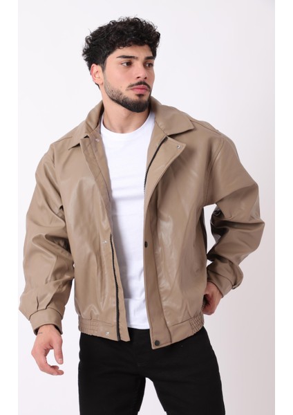 Oversize Bel Lastikli Suni Deri Mont ARW-OVR-50372 fiyatları