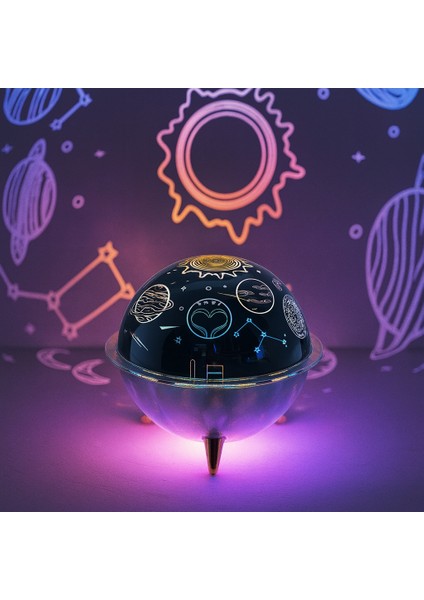 Gece Lambası Mini Projeksiyon Lambası Hava Nemlendirici 260 ml Ultrasonik modelleri